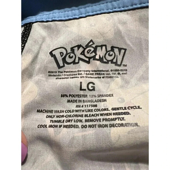 Pokemon Pikachu & Birds Of Paradise Flower Swim Trunks Mens Size Large - Picture 5 of 5